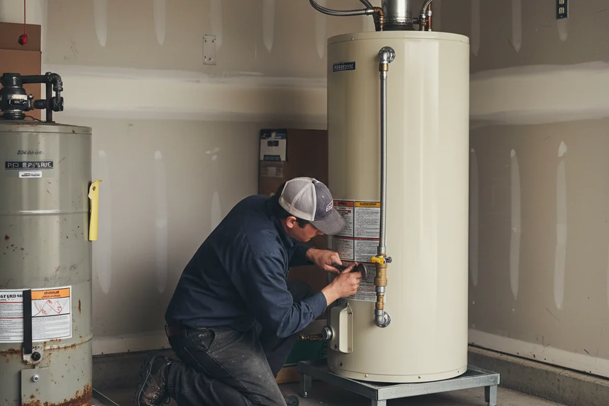 Water heater and shutoff valve replacement in Spencerville