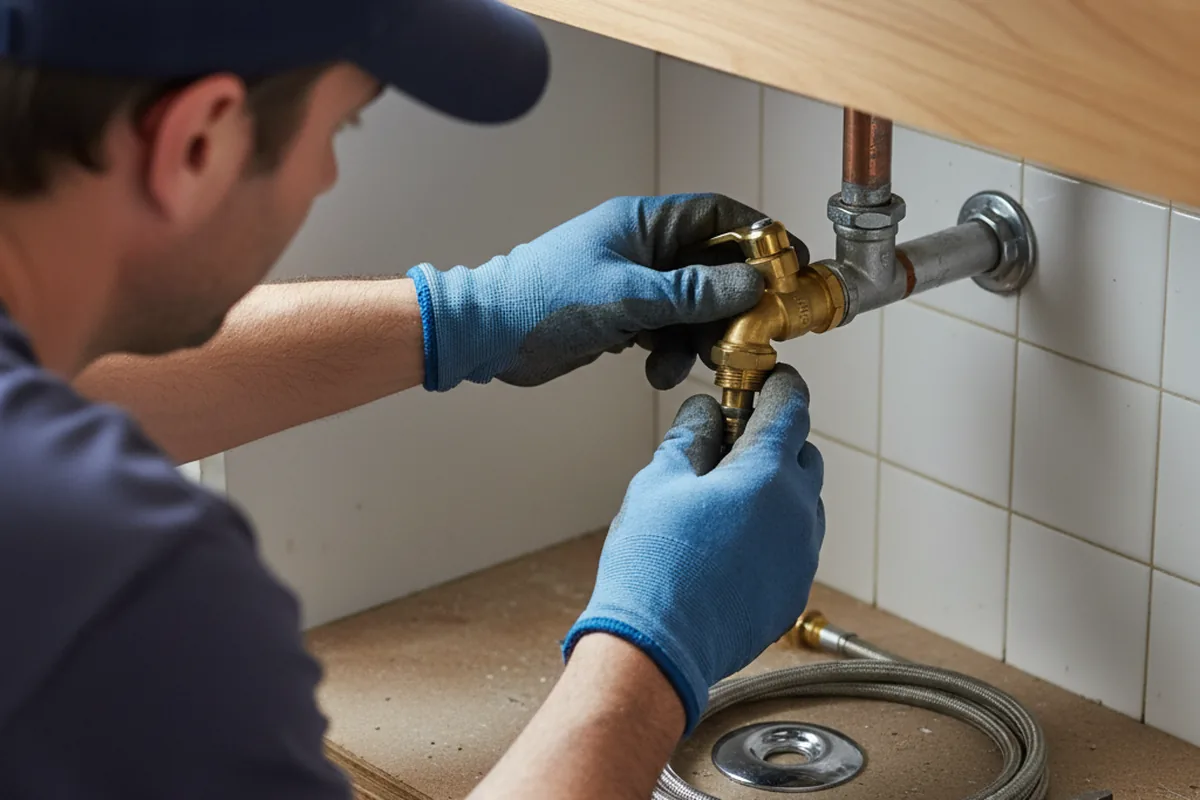 Shutoff valve and fitting work during Emergency Plumbing in Spencerville